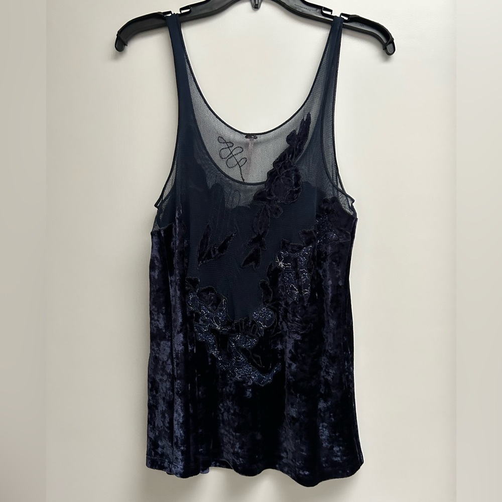 Free People Velvet & Sheer Top - Picture 5 of 7